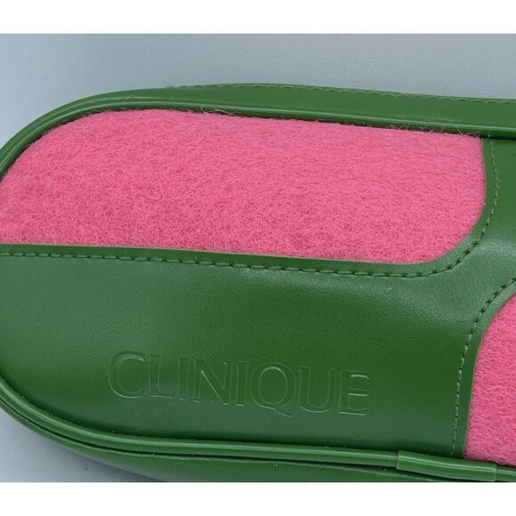 Clinique VINTAGE Makeup Cosmetic Retro Travel Case Bag - Green & Pink - Picture 3 of 5